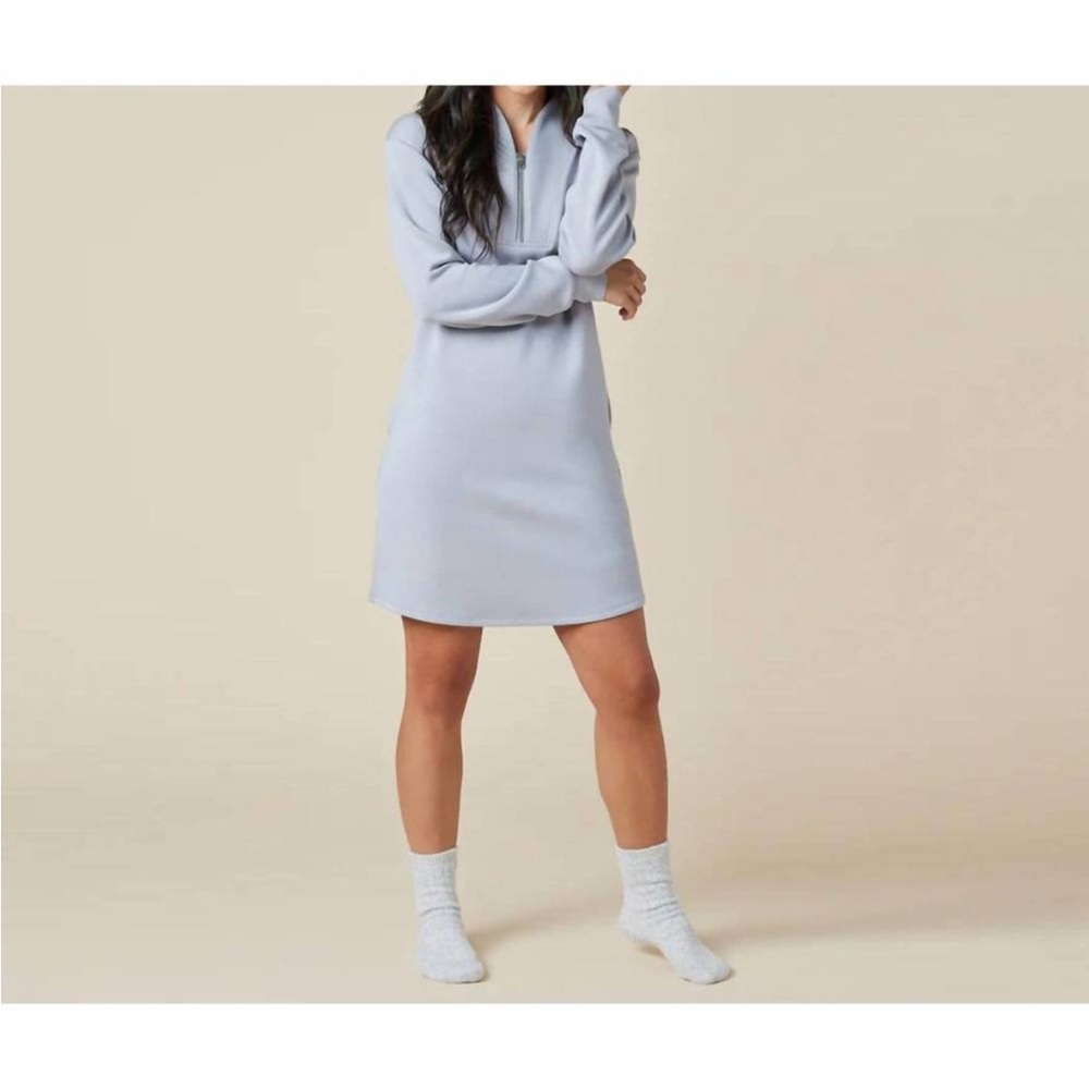 SOFTIES dreamtech zip tunic lounger dress in grey Size XL‎
